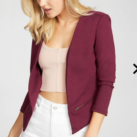 NEW G by GUESS JANNIE ZIPPER BLAZER SZ S - Picture 1 of 3